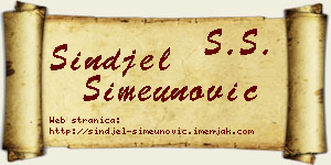 Sinđel Simeunović vizit kartica
